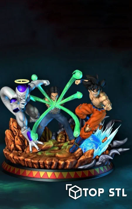 Dragon Ball Battle Diorama 3D Print – Dragon Ball Battle Diorama 3D printed diorama