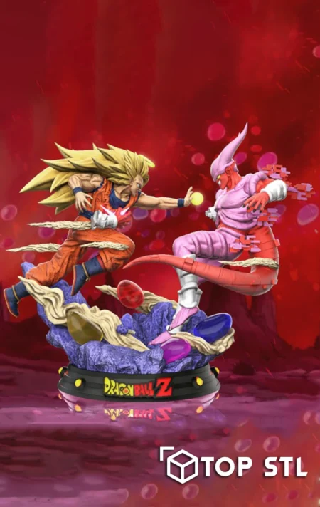 Goku vs Janemba 3D Print – Goku vs Janemba 3D printed diorama