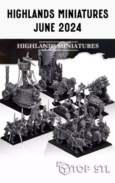 Highlands Miniatures 3D Print – Highlands Miniatures 3D printed miniatures set