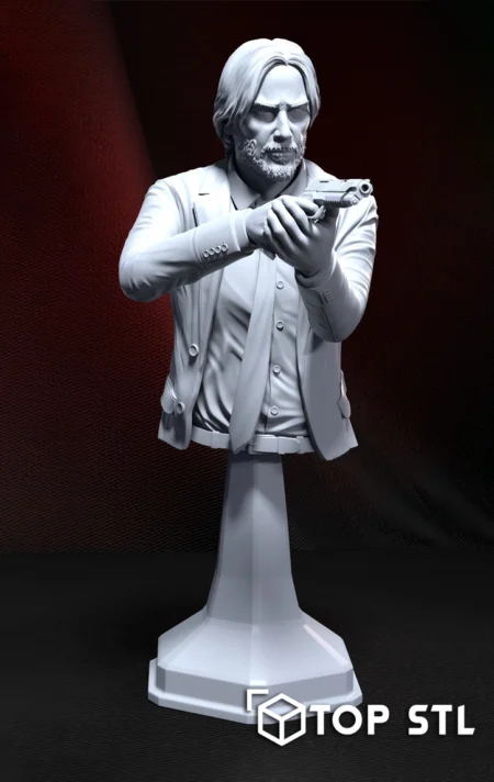 John Wick Bust 3D Print – John Wick Bust 3D printed bust