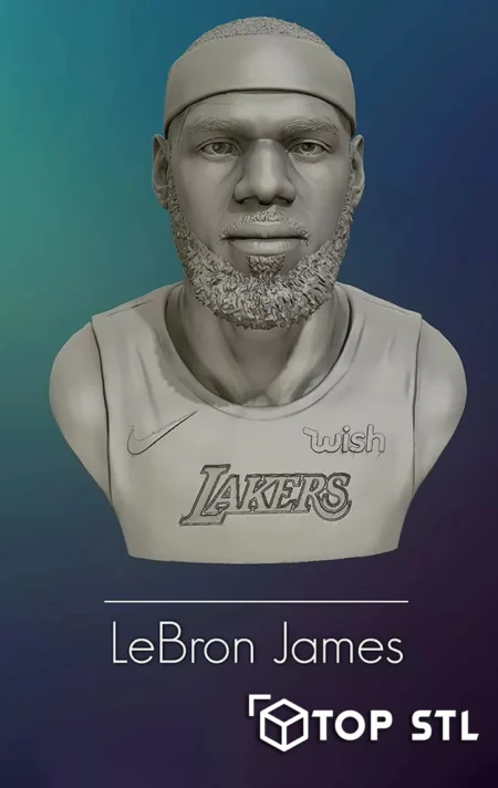 LeBron James Bust 3D Print – LeBron James Bust 3D printed bust